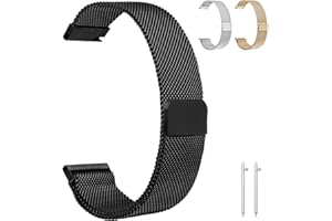 OFFCUP Cinturino per Orologio, Cinturino in Acciaio Inossidabile, 22 20mm Cinturino a Sgancio Rapido, Orologio Cinturini Maglia Milanese, Cinturino Orologio in Maglia per Uomo e Donna