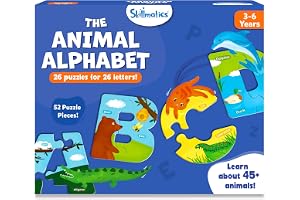 Skillmatics Animal Alphabet Puzzle - 52 Piece Jigsaw Puzzle for Toddlers, Preschoolers, Educational Toy for Learning ABCs and Letters, Gifts for Boys & Girls Ages 3, 4, 5, 6