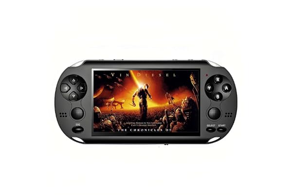 TAQY 4,3 Pouces Double Joystick Console de Jeux Vidéo 2000 Jeux Intégrés Plusieurs Simulateurs Prise en Charge MP4/TV OUT Console de jeux Rétro Portable de Voyage Jouets électroniques