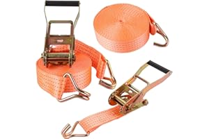 GBACHOOSE 2 Stück Spanngurte 3000 kg, 10 m x 50 mm Ratschenzurrgurt, spanngurte mit Tatsche, Ratschenzurrgurt mit Polyesterhaken, Spanngurte mit Haken, Zurrgurt für Anhänger, Motorrad, Auto, Waren