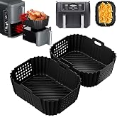 2Psc Silicone Air Fryer Mould for Ninja Double Stack XL Fryer, 9.5L SL400UK, Air Fryer Accessories for Foodi Max Dual Zone AF