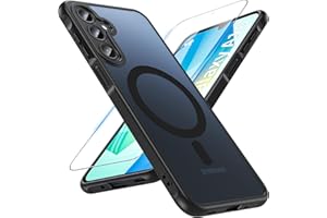 OWKEY Case for Samsung Galaxy A16 5G, Magnetic Samsung A16 4G/5G Mobile Phone Case for MagSafe with Protection Glass Thin Military Protection Protective Case for Samsung Galaxy A16 (Black)