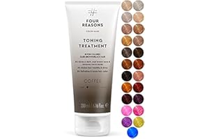 ‎FOUR REASONS FOUR REASONS Farbmaske – Kaffee – (19 Farben) Tönungsbehandlung, farbgebende Spülung, tonisiert und verbessert farbbehandeltes Haar – semipermanente Haarfarbe, 6,76 fl oz
