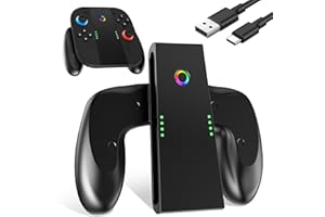GLDRAM Charging Grip Stand for Switch 2 Joycon - Black