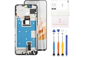 LADYSON Schermo LCD per Honor X7b LCD Touch Screen Digitizer Assembly per Honor X7b CLK-LX1, CLK-LX2, CLK-LX3 LCD Display Parti di Ricambio con Strumenti(Nero con Cornice)