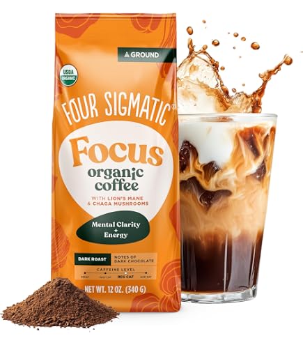 Caff&egrave; Ai Funghi Biologico ZIPINKJ &ndash; 30/60/80 Porzioni Senza Caffeina, Scadenza 2027