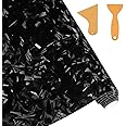 Zocipro 6D Forged Carbon Fiber Vinyl Wrap, 30 x 150cm Car Wrap Adhesive Film, Waterproof Wrap Roll Without Bubble Air Release Vinyl Wraps with 2 Scraper for Auto Morotcycle