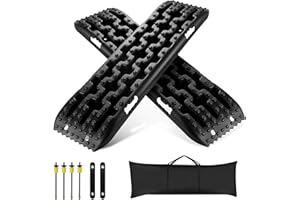 Casgee 2 Stück Sandbleche Offroad Sandbleche Wohnmobil mit Aufbewahrungstasche und Installationstool Traktionsmatte Anfahrhilfe 10T Last Recovery Board Sandboard für Geländewagen Wohnmobil LKW PKW