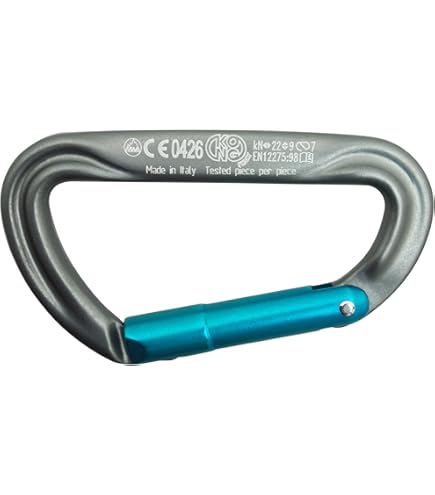 Moschettone Mini D Screw Kong - Portachiavi In Alluminio Con Ghiera Di Sicurezza, Leggero E Resistente - Foto 3