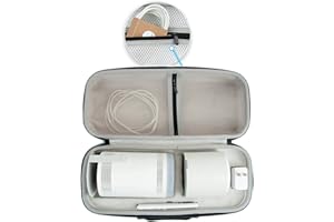 ‎BAOMAEYEA Schutzhülle für Samsung The Freestyle Projektor und Akku mit Zubehör, EVA tragbare Schutzbox (Schwarz)