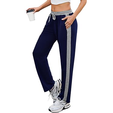 Ladies Cotton Rich Active Gym Pants - Joggers, Lounge Wear, Sports Pants In Black Or Navy