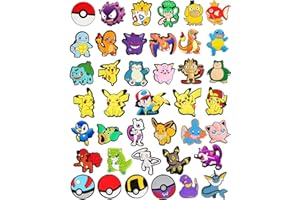 NIEUGS Shoe Charms for Croc, 40PCS Different Shape of PVC Cartoon Shoe Decoration Charms for Adults Teens Kids for Clog Bracelet Wristband Accessories Birthday Party Gift