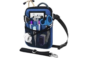 BOVKE Nurse Fanny Pack with Medical Gear Pockets, Tape Holder, Medical Bag Nurse Waist Pouch Organizer with Utility Storage for Stethoscopes, Bandage Scissors and Other Emergency Supplies, Blue