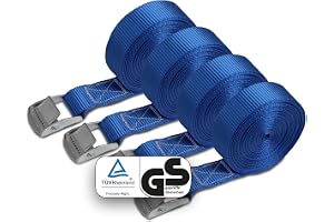 BB Sport Spännband Spännrem Remmar Spänne Blå 250 kg 4 stycken 2,5cm x 6m