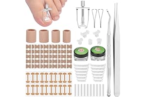 BUTBU Juego de Uñas Encarnadas, 104 PCS Uego de Correctores de Uñas Encarnadas, 70 Parche Corrector de Uñas, Soporte Curvo para Uñas de los Pies, para Tratamiento de Cuidado de Los Pies
