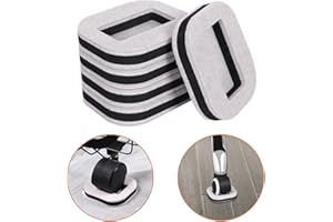 RCHYFEED Lot de 16 Patins en Feutre pour Meubles, Feutre de Protection pour roulettes de Meubles, Réutilisables Tasses de Roulette Roue de Chaise, Protège Votre Plancher en Bois et Sols Durs, Beige