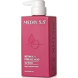 Medix 5.5 Retinol Cream with Ferulic Acid Anti-Sagging Treatment. Targets Crepey Wrinkles and Sun Damaged Skin. Anti-Aging Cr