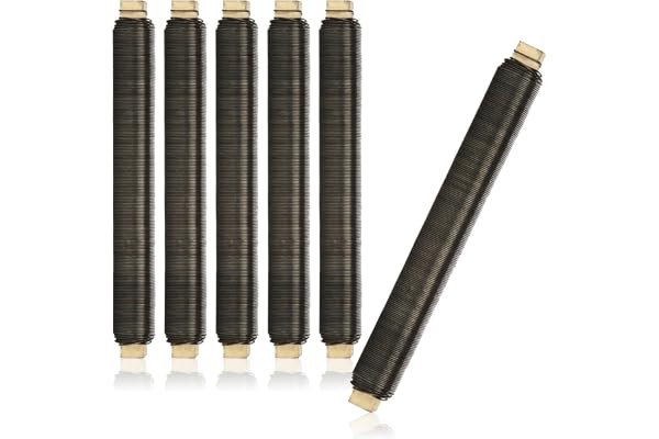 COM-FOUR® 6x Fil d'emballage de fleurs, fil de reliure recuit enroulé sur un bâton en bois - épaisseur 0,65 mm, 600 g (Fleurie - 06 pièces)