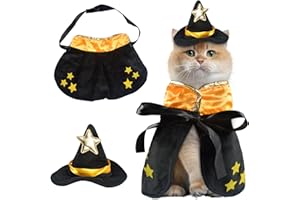 Wffeila Halloween Haustier Set, Halloween Haustier Kostüm,Halloween Katze und Hund Kostüm Umhang, Halloween Party Haustier Kostüme, Dekorationen, Spaß Katze Kostüme, Hund Kostüme