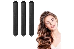 EclipseGuard 3 Stück Lockenwickler zum Schlafen ohne Hitze, Hitzefreier Lockenwickler, Lockenwickler für Langes und Mittleres Haar, Lockenstab für große Wellen, Weicher Samt, Flexi Stangen mit Haken