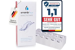 smardy 60 snabbtesttabletter fenolrött pH för dricksvatten, akvarium, pool