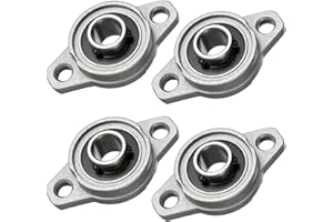 ‎KCNOFNC 4 rodamientos de 12 mm de diámetro interior, carcasa de brida con rodamiento de bolas, cojinete de bolas, cojinete de carcasa, carcasa de rodamiento