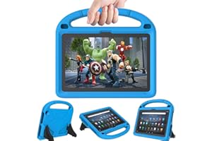 All-New Kids Case for 10 inch Tablet(2023/2021 Release,13th/11th Generation),Not Fit for Samsung iPad Tablets, Kricsertg Light Weight Anti Slip Shockproof Kids Friendly Case - Blue