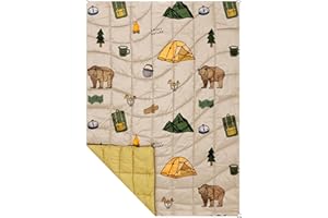 SEVEN PEAKS LIVING ON THE TOP EXPLORING THE WORLD Seven Peaks Manta Camper Efecto Plumon Diseñada para la Aventura, Acampada y Camping | Impermeable y Resistente a la Arena, Cualquier Sitio - Antimanchas y Anti Olor (Campsite, 190X132CM)