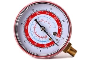 PolarLander Aire Acondicionado R410A R134A R22 Refrigerante Manómetro de Alta presión PSI KPA Rojo