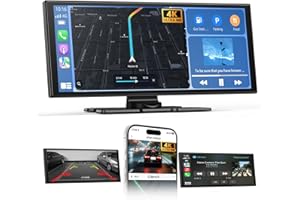 ALPINETECH 2025 Neuestes 11,5 Zoll Android Auto Display & Carplay Display: Buddy Display Car Play mit Navigation 4K Dashcam Rückfahrkamera Bluetooth Sprachsteuerung IPS Touchscreen Mirror Link AUX FM 64G TF