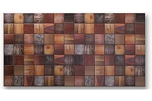 Grace Baltic Paneles de pared de PVC 3D Decorativo Azulejos Revestimiento (10, Madera Teñida)