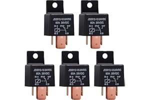 Ehdis 5 Pack Car relay 24V 80 AMP 5 Pin, JD2912-1Z-24VDC 80A 28VDC SPDT Truck Boat Van Vehicle Automotive Relay 24V Switch