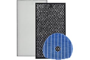 PUREBURG Wymienny filtr HEPA + dezodorant kompatybilny z Sharp UA-HD60U-L/UA-HG60E-L oczyszczacz powietrza z funkcją nawilżania, UZ-HD6HF (filtr HEPA)/UZ-HD6DF(dezodorant) / UZ-HD6MF (filtr nawilżający)