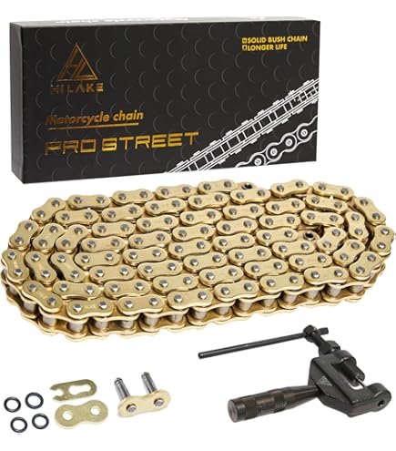 Neu CHOHO Schwerlast X Ring Gold Motorrad Kette 530 X 118 Glieder