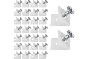 BEYEQCEZ 30 Pièces Cales en Plastique pour Meuble Tiroir, Renfort Tiroir Connecteur Arrière Stabilisateurs, Fond de Tiroir Connecteur avec Vis, d'angle Connecteur D'armoire Renfort Tiroir Connecteur