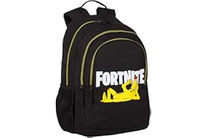 Sac à dos école Fortnite Crazy Banana - deux poches principales et poche avant - poches latérales - adaptable aux chariots - intérieur doublé avec compartiment pour ordinateur - 42x32x20 cm - Toybags