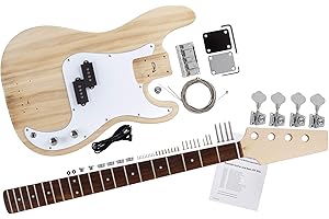 Zestaw DIY Rocktile PB Bass elektryczny, zestaw DIY PB-Style - korpus: Paulownia, uchwyt: przykręcony klon, klawiatura: Blackwood