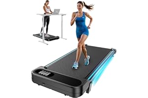 HUANUO Walking Pad Treadmill with 5% Incline, 150 kg Weight Capacity, 2.5 HP Under Desk Treadmill for Home and Office, Portable Walking Machine with Remote Control & LED Display, Knee Protection