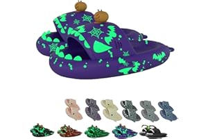 CHAGOO Galaxy Shark Slides Glow in the Dark, Zapatillas Shark Cloud para mujer y hombre, zapatillas fluorescentes con suela gruesa de verano para hombre y mujer