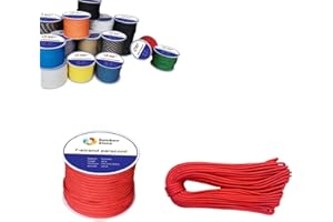 RainbowStone Paracord 7-Strand 550lb Strength 4mm Utility Rope Multiple Color 15/30/50/100m reel…