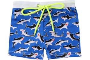Carolilly Short de Bain Enfant Bébé Garçon Boxer Maillot de Bain Imprimé Natation Plage (6Mois-6Ans)