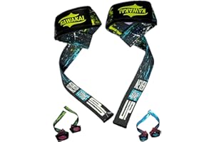 Kawakai® Straps gym - Straps para levantamiento de pesas - Accesorio para gym - Soporte de muñeca acolchado con neopreno - Deadlifting - Powerlifgting -Ten un buen agarre con estos straps!!