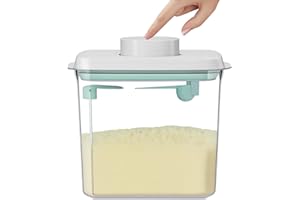 KAIYAYA Milk Powder Dispenser 1700ml, Milk Powder Storage Box Baby Food Container | Moisture-proof | Sealed Container | Portable - with Spoon, Push-Button Design, BPA-Free, Removable