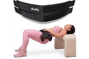 Sboddy Hip tryckbä för hantlar tunga, kettlebells, tallrikar, höftdragband för kvinnor/män, dubbel krok och ögla booty Builder, glute träningsutrustning för alla former, använd hemma/gym