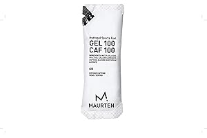 MAURTEN Gel 100 CAF100 Energy Gel - 12-Pack of 40g - 25g Carbohydrates & 100mg caffein per serving - Stomach-Friendly patented Hydrogel Technology for endurance sports- Free of Color or preservatives