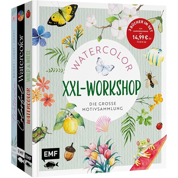 Watercolor – Little Shops: Aquarell-Malbuch Mit 20 Motiven & Schritt-für-Schritt-Anleitung – Für Anfänger & Fortgeschrittene