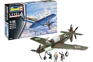 Revell Modélisme I Do335 Flèche I Kit de construction I Échelle 1:48 I 81 pièces I Kit de bricolage à partir de 12 ans I Modèle d'avion précis avec détails réalistes
