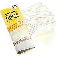 com-four® 36x transparente Fliegenstreifen, Fliegen-Köder Streifen für Fensterfalz, Fraßköder zur einfachen Anbringung…