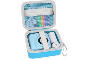 PAIYULE Kinder Kamera Tasche für CalineGam für HiMont für GREENKINDER für Hangrui Kinderkamera Sofortbildkamera Digital Videokameras Tasche für Mädchen Kamera Und Print Papier (Nur Box) (Blue)