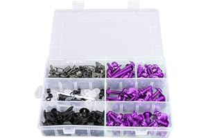 Topteng Juego de tornillos de carenado para Yamaha YZF R6 R1 R25 R125 R3 T-MAX MT XJR, color lila